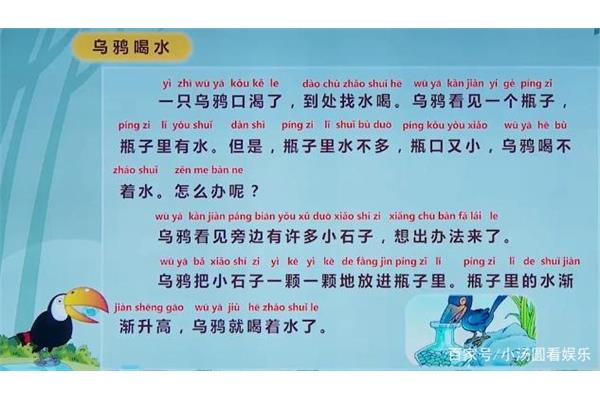 乌鸦喝水原文