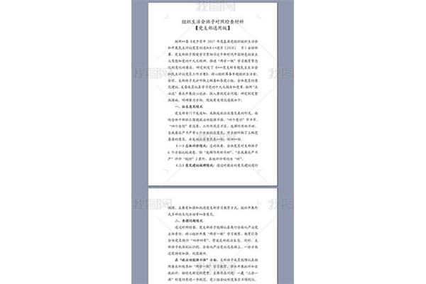 个人对照检查材料
