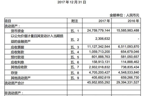 财务报表附注模板
