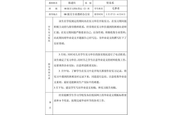 实习指导内容