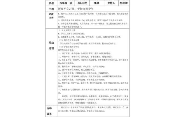 班队会活动记录