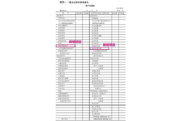 新会计科目