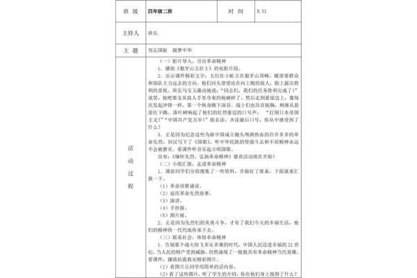 班队会活动记录