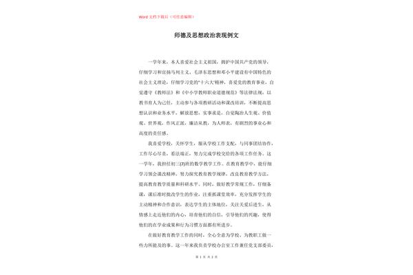 政治思想表现