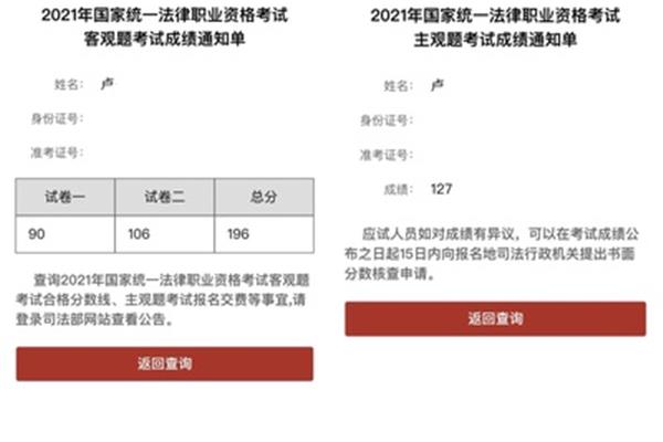主观题成绩