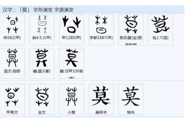 字的演变过程