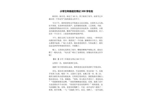 语文周记300字