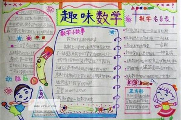 数学手抄报字