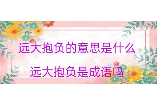 远大志向的成语