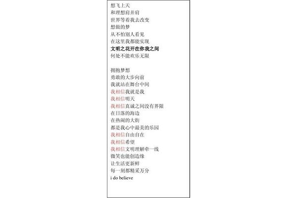 我相信的歌词