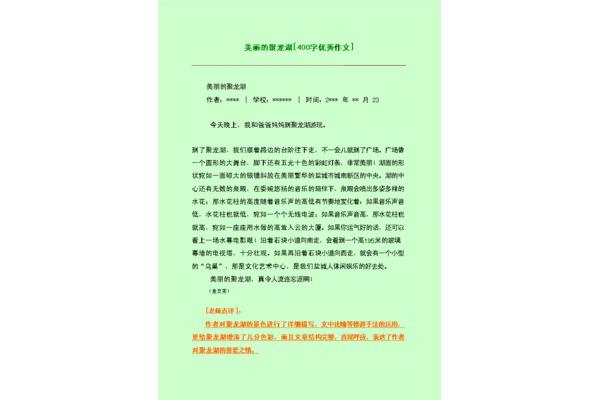优秀作文100字