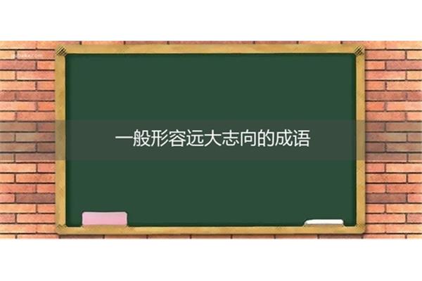 远大志向的成语