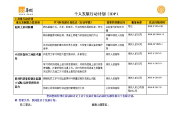 个人发展计划