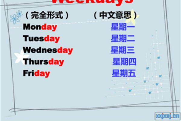 周四用英语怎么说