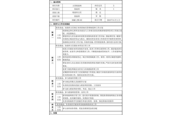 主管检验师