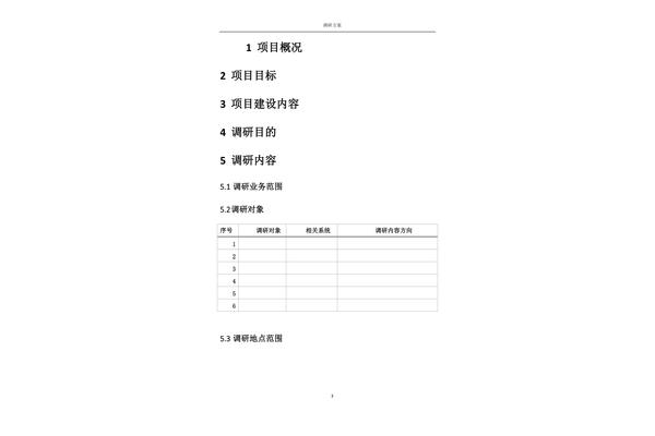 调研方案模板