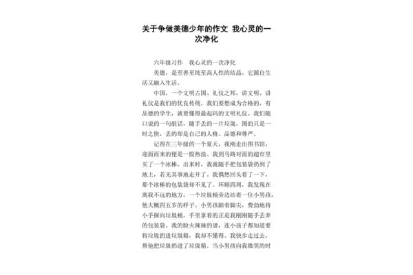 关于美德的作文