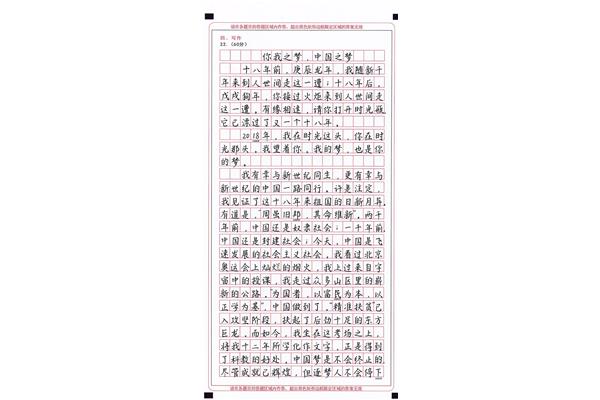 关于书法的作文