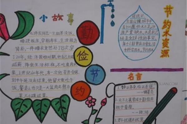 节俭手抄报