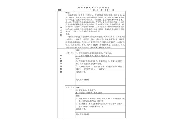 三年发展规划