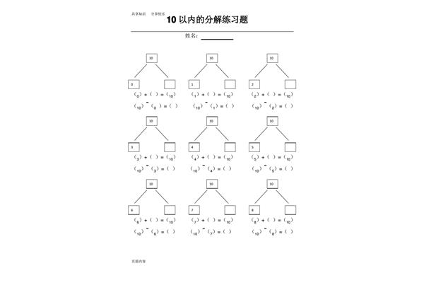 10的分解与组成