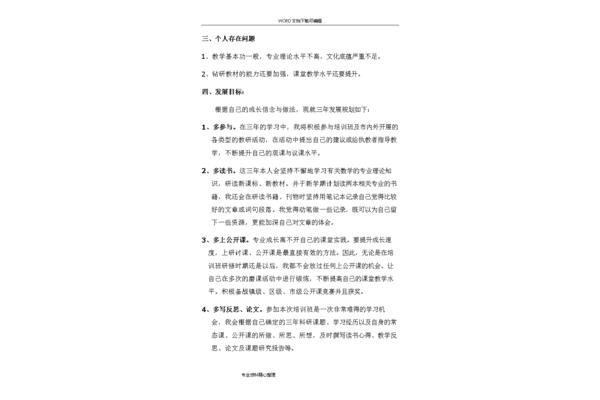 三年发展规划