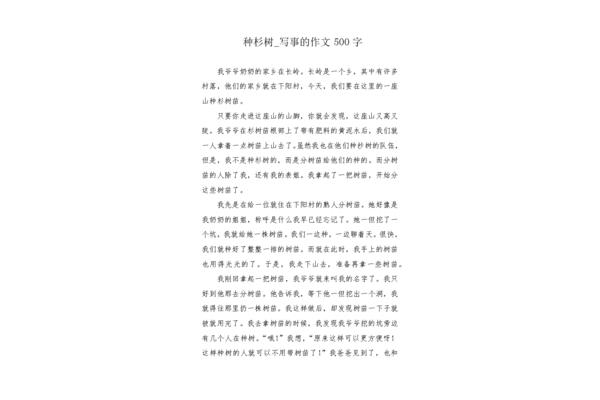 500字写事作文