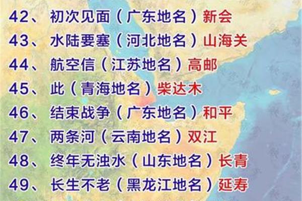 中国地名谜语
