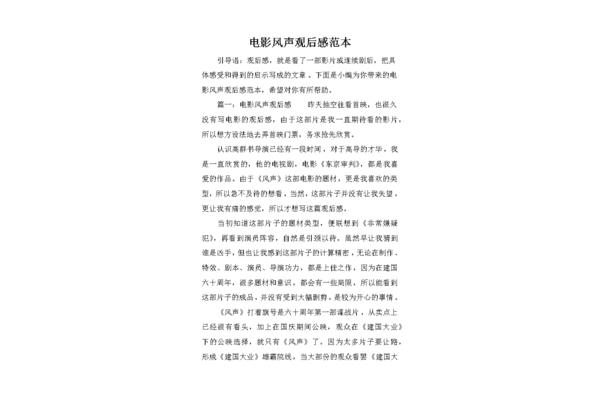 风声观后感