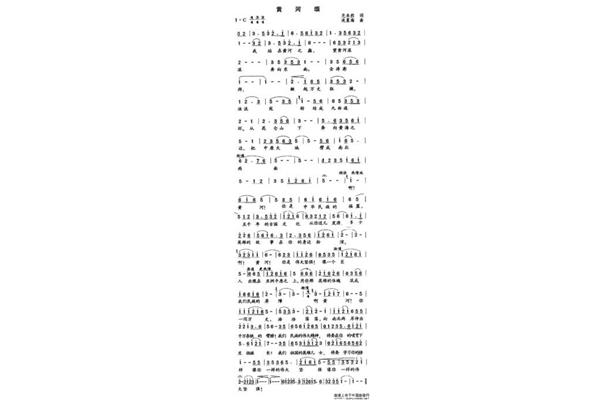 黄河颂歌曲