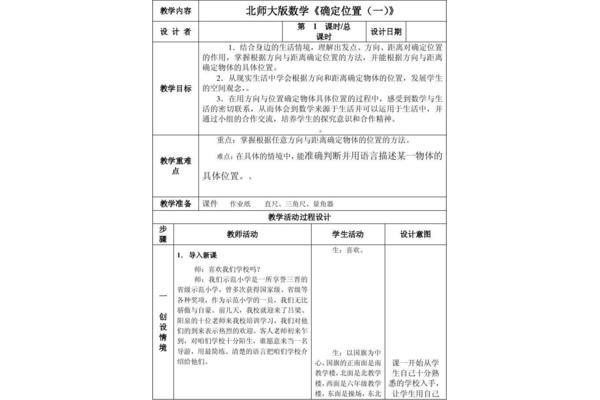 位置教学设计