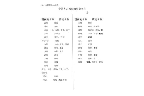中国地名谜语
