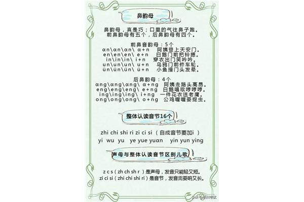 后鼻韵母怎么读