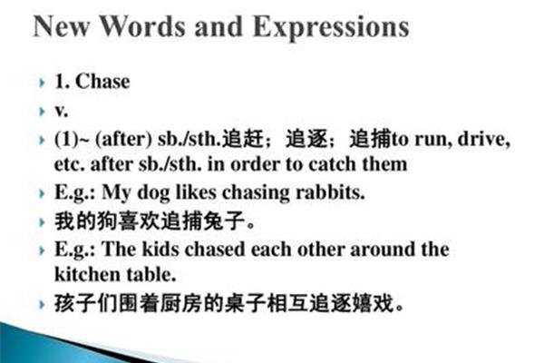 追逐的英语