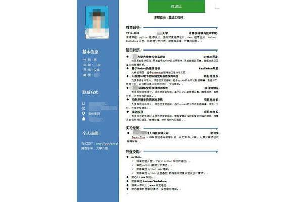 简历个人技能