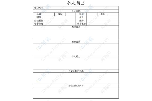 简历个人技能