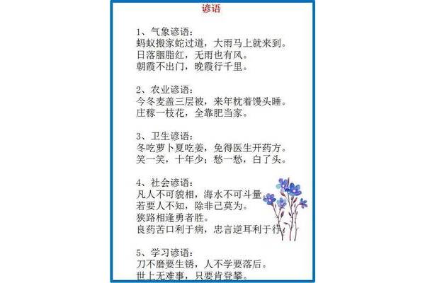 气象谚语大全