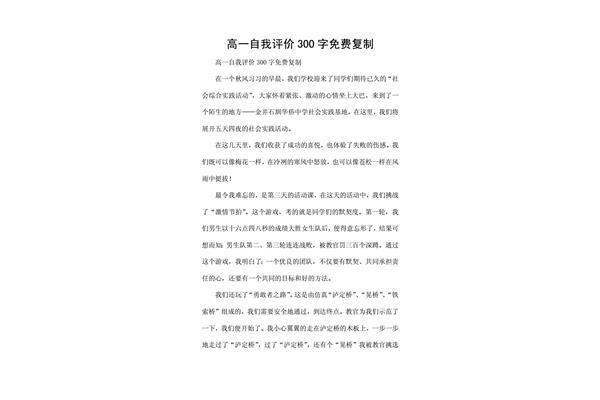 自我评价400字
