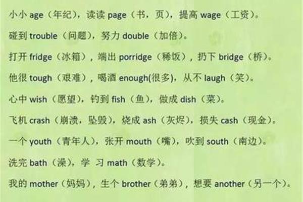 墙的英语单词