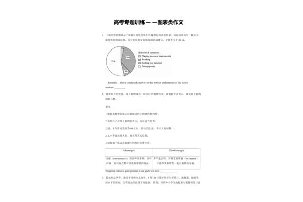 英语图表类作文