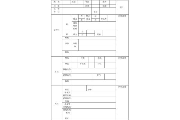 事业单位体检项目