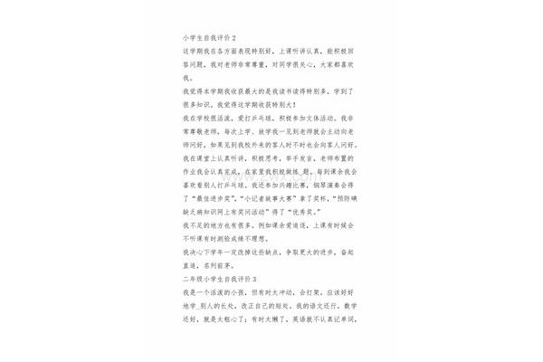 自我评价400字