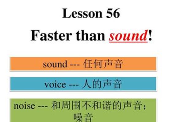 声音的英文