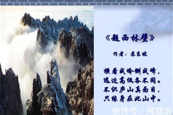 题西林壁的作者