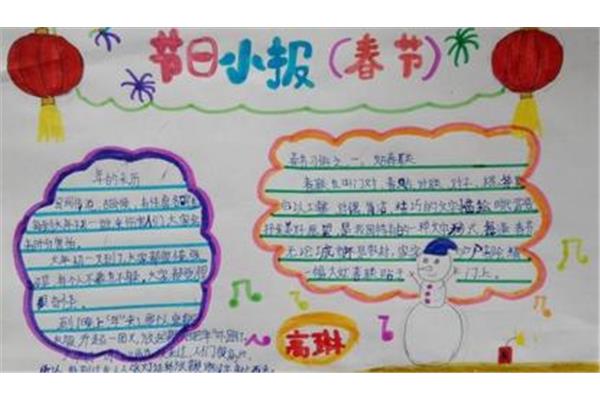 春节小报手抄报