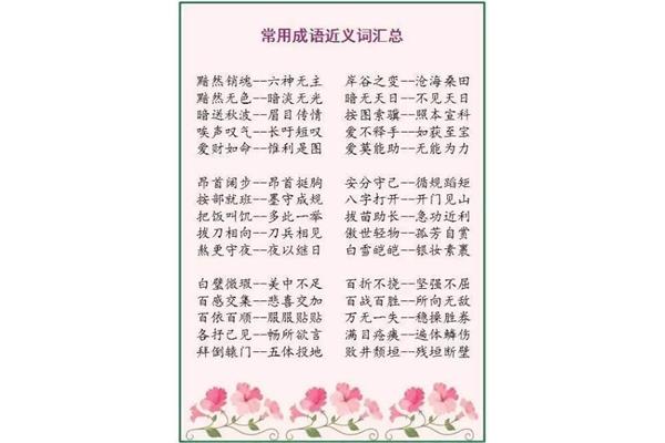 每天近义词