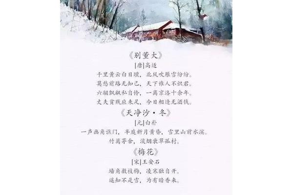 关于雪的词