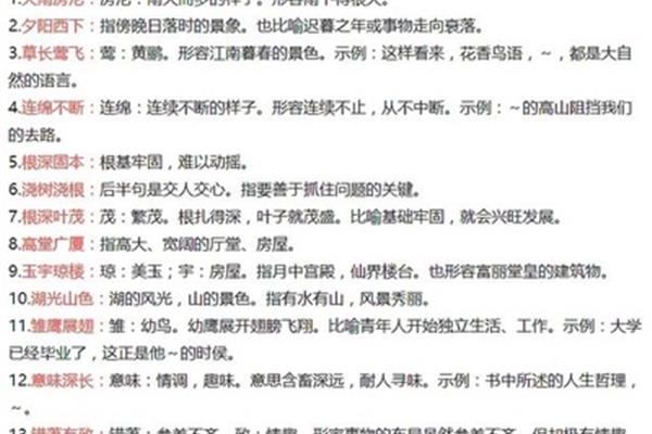 成语积累及解释