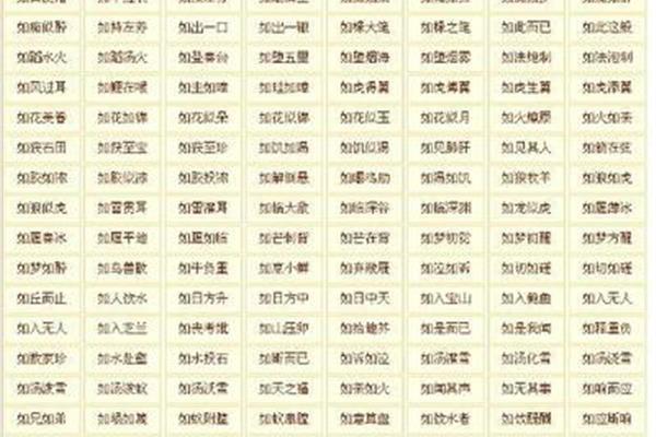 成语大全四个字