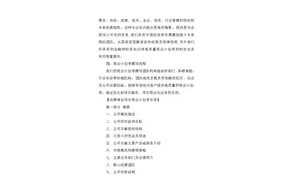 商业策划书怎么写